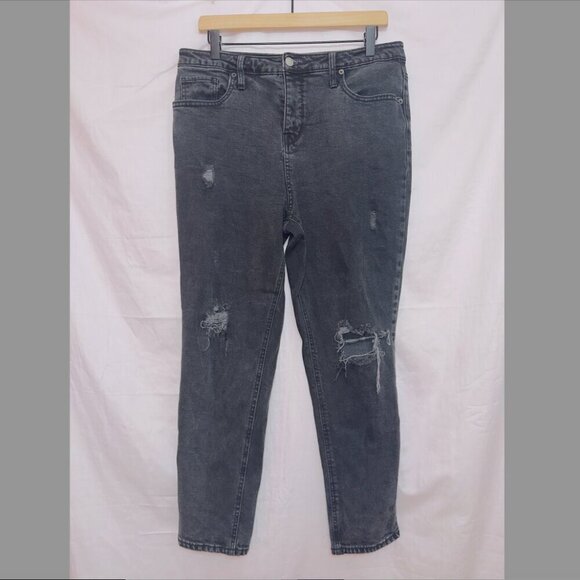 Tinseltown Black Wash Denim High Rise Mom Jean size 11 - Picture 1 of 6